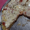 El cooksnap de Patri Alaniz cuando hizo Pizza con masa de polenta - vegetariano- sin tacc.