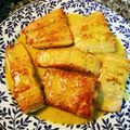 El cooksnap de Maríama cuando hizo Dados de salmón a la naranja con salsa de mostaza.