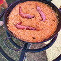 El cooksnap de Maria Eugenia Vazquez Garrido cuando hizo Arroz a banda con salmón.