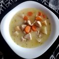 Benes Natália Cooksnap-ja, amikor elkészítette a(z) Tárkonyos csirkeragu leves receptet.