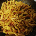 El cooksnap de Mari Luz G. Erenas cuando hizo Hélices con ragú de pollo.