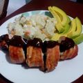 El cooksnap de Dianali cuando hizo Pechuga de pollo rellena envuelta en tocineta.
