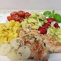 Cooksnap-ul lui Domșa Alina atunci când a preparat Salată cu piept de pui la grătar, mango și avocado.