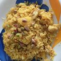 El cooksnap de Atalanta cuando hizo Arroz con pollo y piña al curry.