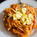 Pooja Singh's cooksnap of when they made Cheesy Veggy Pink Sauce Pasta.