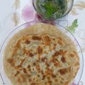 Areeba Khan's cooksnap of when they made Aaloo ka paratha.