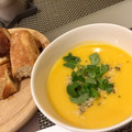 El cooksnap de Cristina Cryss cuando hizo Crema de calabaza con jamón currado.