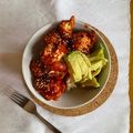 Rob Cleaton's cooksnap of when they made Sticky glaze cauliflower with guchujang spicy sauce 🌶.