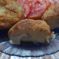 El cooksnap de Carla Marina Marenco cuando hizo Bombas de papa rellena de jamón y queso con ensalada 😊👍.