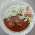 El cooksnap de Luna Revilla cuando hizo Albóndigas Hawaianas.
