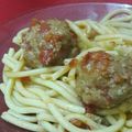 El cooksnap de Miica cuando hizo Spaghettis con albóndigas.