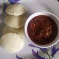Shanthi's cooksnap of when they made இட்லி & புளிச்சட்னிி.