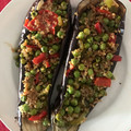 El cooksnap de Jordi Cortiada cuando hizo Berenjenas rellenas con quinoa.