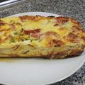 El cooksnap de sandra rios cuando hizo Budín de zucchini, tomates, jamón y quesos.