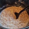 El cooksnap de Leila AI cuando hizo Gachas: avena con leche, pasas de uva y canela.