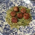El cooksnap de Gilbert (Aprenent a la vida 📚♻️☯️) cuando hizo Spaghetti de Calabacín con albóndigas de pollo.