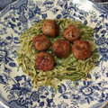El cooksnap de Gilbert (Aprenent a la vida 📚♻️☯️) cuando hizo Spaghetti de Calabacín con albóndigas de pollo.