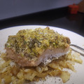 El cooksnap de Becky cuando hizo Salmón con crujiente de pistachos.