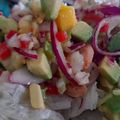 El cooksnap de Claudia Isabel cuando hizo Ceviche de camarón con mango.