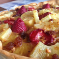 El cooksnap de Martíviri cuando hizo Tarta de piña y fresas con dulce de leche.