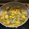 El cooksnap de Bienve cuando hizo Alcachofas con gambas, genial para dieta.