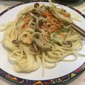 Darling Lee 的 懶人一鑊熟-白汁菇菇意粉(奶素) cooksnap