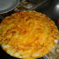 El cooksnap de Debys cuando hizo Pizza de muzzarella y aceitunas.