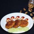 Rituparna Ghosh's cooksnap of when they made Walnut and malai paneer papad kebab.