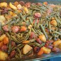 Cooksnap από Kostas Koutinas στη συνταγή Φασολάκια με λουκάνικα και μελωμένες πατάτες με σάλτσα βαλσάμικο στο φούρνο