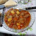 El cooksnap de Karina Maldonado cuando hizo Guiso de lentejas.