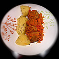 El cooksnap de Bárbara Hertiman cuando hizo Albóndigas en salsa de zanahorias y naranja con patatas fritas.