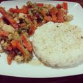 El cooksnap de Berenice Sosa cuando hizo Chop suey de pollo con arroz.