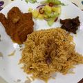 Cooksnap Inaz Sa’ad semasa beliau membuat Nasi Tomato Ayam Masak Merah.