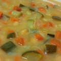 El cooksnap de Eduardo Gutiérrez cuando hizo Sopa de Zanahoria y calabacín con garbanzos.