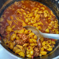 El cooksnap de CocinaConMoly cuando hizo Macarrones guisados con chorizo y pollo.