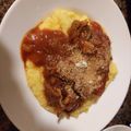 El cooksnap de Verónica Stillger cuando hizo Polenta/queso- polenta/salsa.