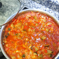El cooksnap de Bárbara Prieto cuando hizo Pisto de calabacín con huevo.