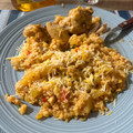El cooksnap de Florencia Echevarria cuando hizo Guiso de arroz con pollo 🍗 Algo calentito, fácil y económico de hacer!.