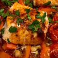 Nadya Pashkova's cooksnap of when they made Smokey Cod, Tomato and Chickpea Tray Bake.