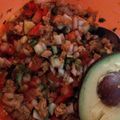 El cooksnap de Maritza Chedrawin cuando hizo Ceviche de soya 😋🥒🥑🍋🍊🥙.