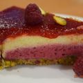 El cooksnap de sagarte cuando hizo Tarta de mousse de frambuesa y mango y bizcocho de pistachos.