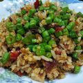 Cooksnap Zleq Kha semasa beliau membuat Nasi Goreng Kacang Panjang.