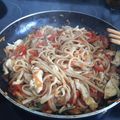 El cooksnap de Yary cuando hizo Tallarines con pollo y verduras.