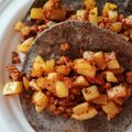 El cooksnap de Bibi García cuando hizo Papas con chorizo.