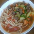 El cooksnap de Galia Kateri cuando hizo Chanfainita con tallarines.