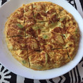El cooksnap de CalonGito cuando hizo Tortilla de calabacín y gambas.