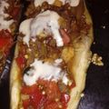 El cooksnap de Ana Aguirre cuando hizo Berenjenas rellenas.