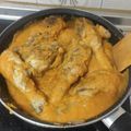 El cooksnap de Sergio Mora cuando hizo Muslos de pollo con salsa de zanahoria.