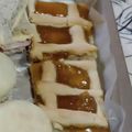El cooksnap de Abby Preusse cuando hizo Pastafrola con harina leudante.