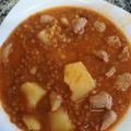 El cooksnap de Angie Perálvarez Fernández cuando hizo Lentejas con salchichas.